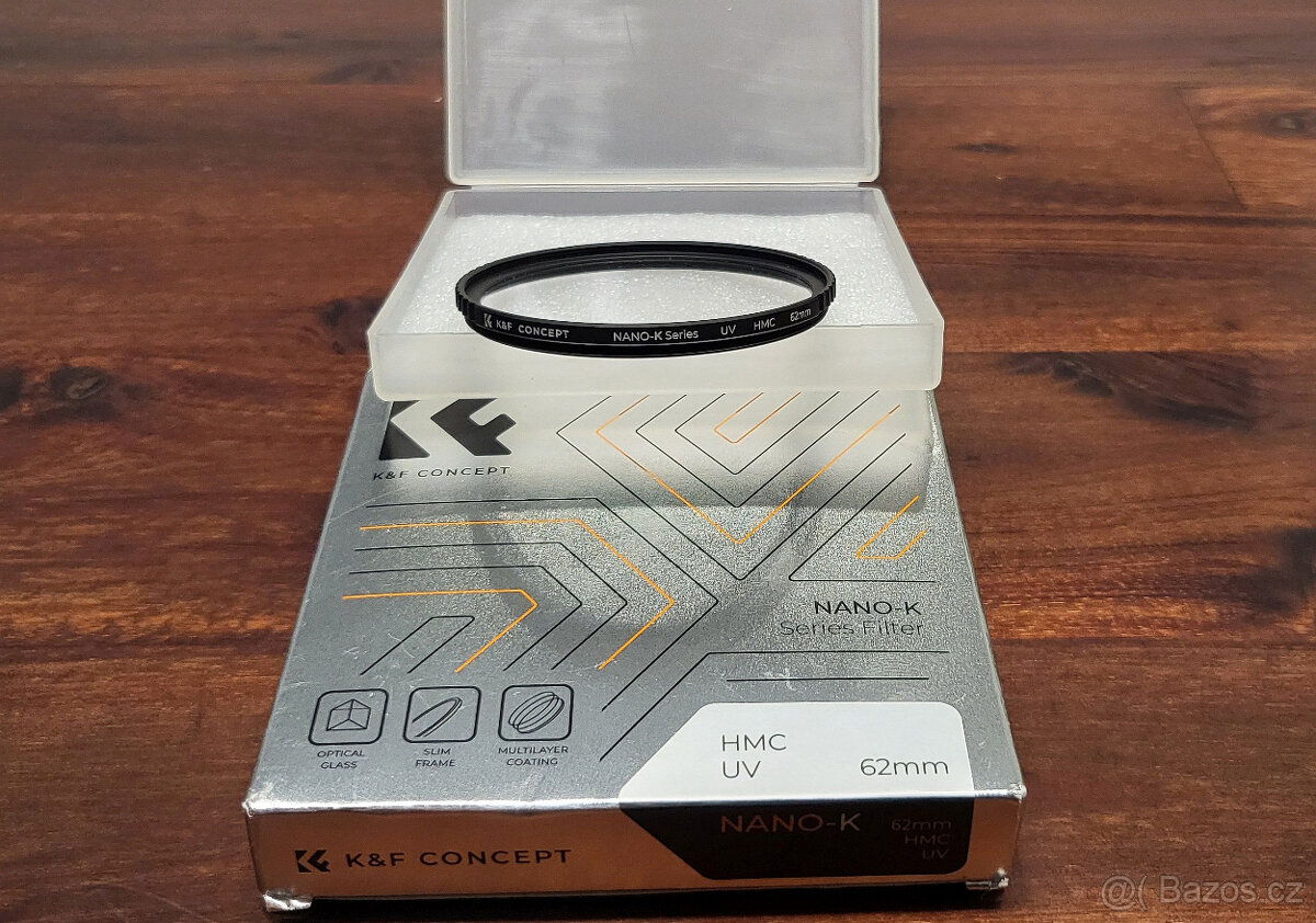 UV filtr K&F Concept NANO-K HMC 62mm Slim - nový