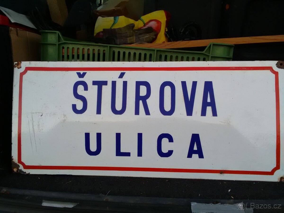 Smaltovaná tabula , Štúrova ulica , prodej