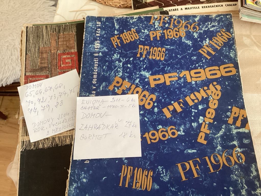 Stare casopisy Domov, Gurmet, Eniqma, Chatař, Zahradkář