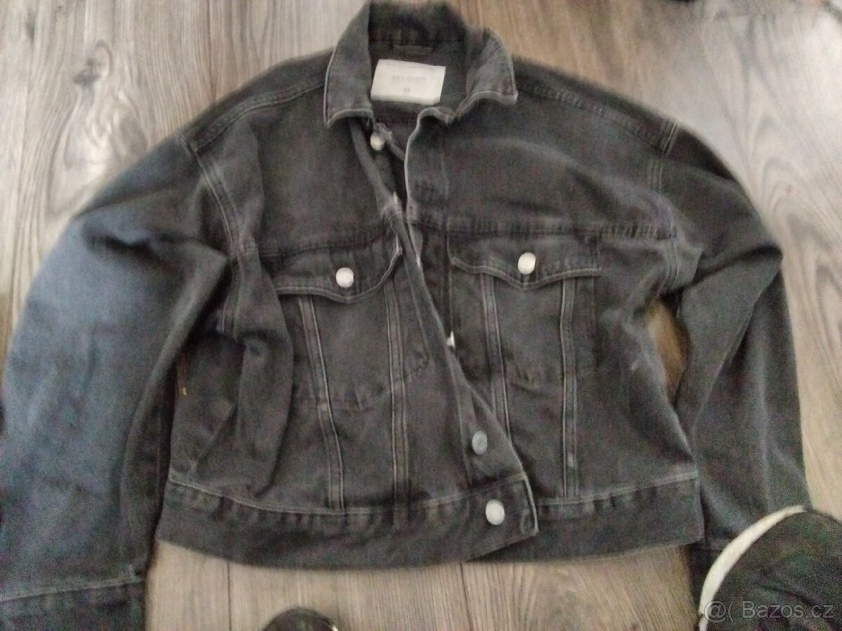 dámská černá džínová bunda H&M