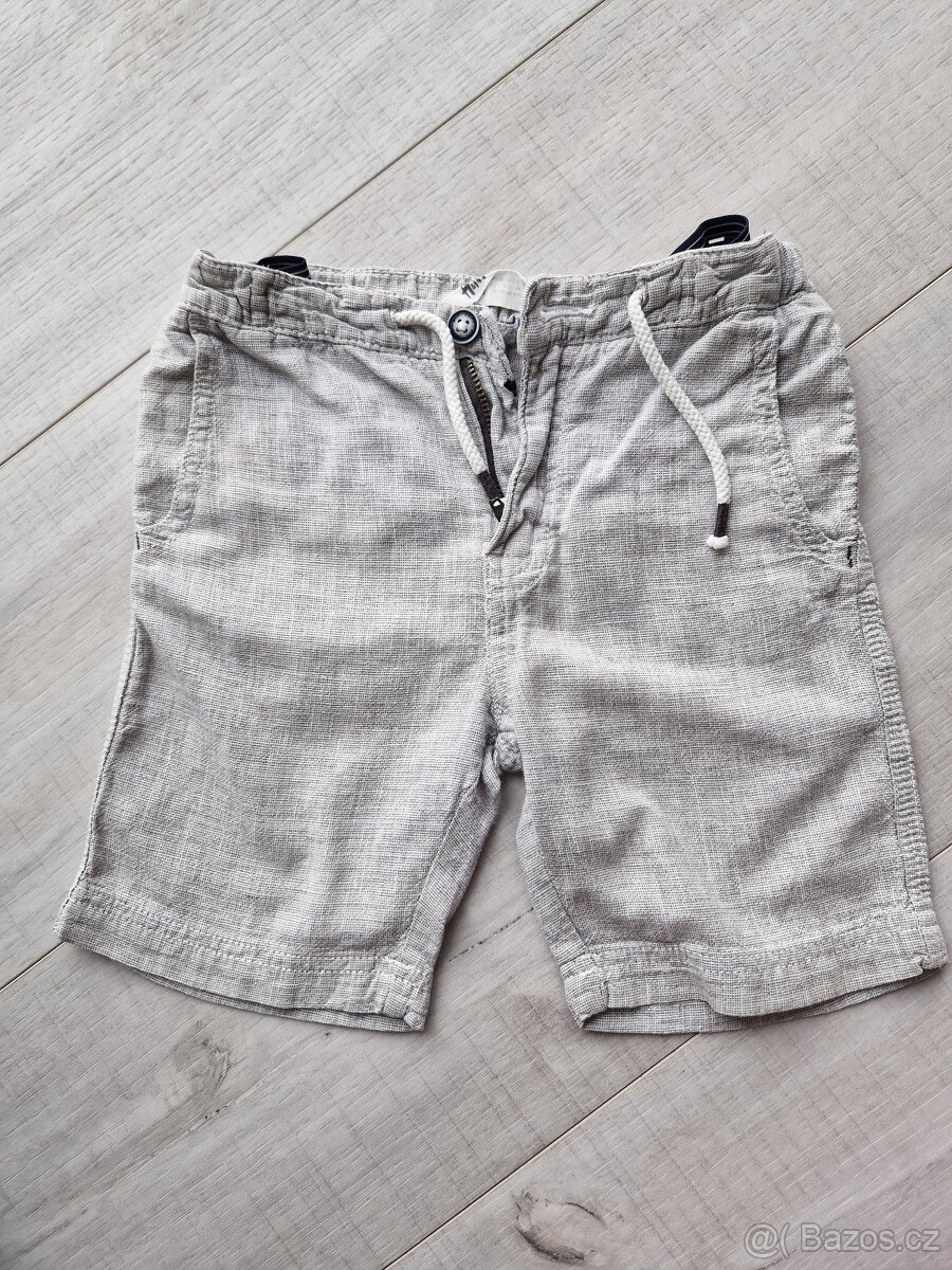 Lněné kraťasy/šortky, H&M, vel.110