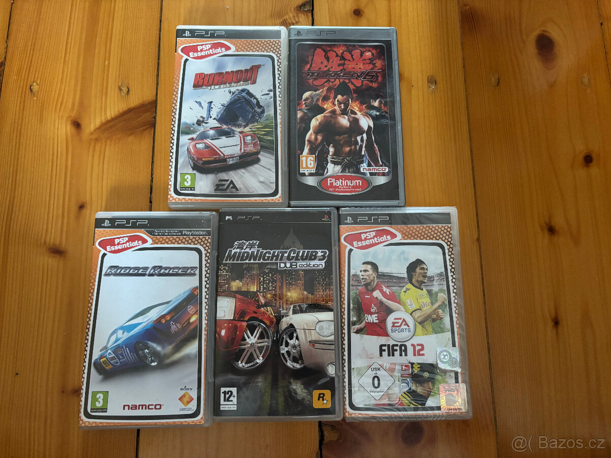 Hry PSP - Playstation Portable Ridge racer, Tekken...