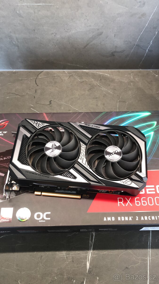 Prodám GPU ASUS ROG Strix Radeon RX 6600 XT 8GB