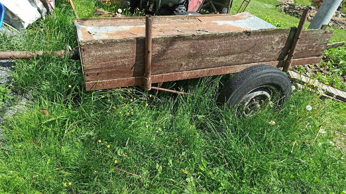 Vozík, vlečka za traktor, čtyřkolku