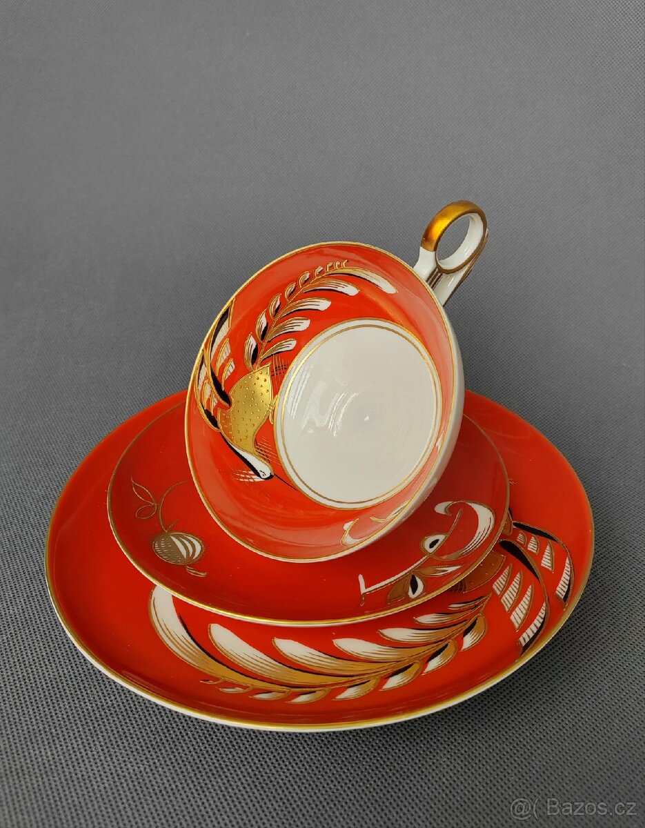 Sběratelský ručně malovaný porcelánový set Wallendorf