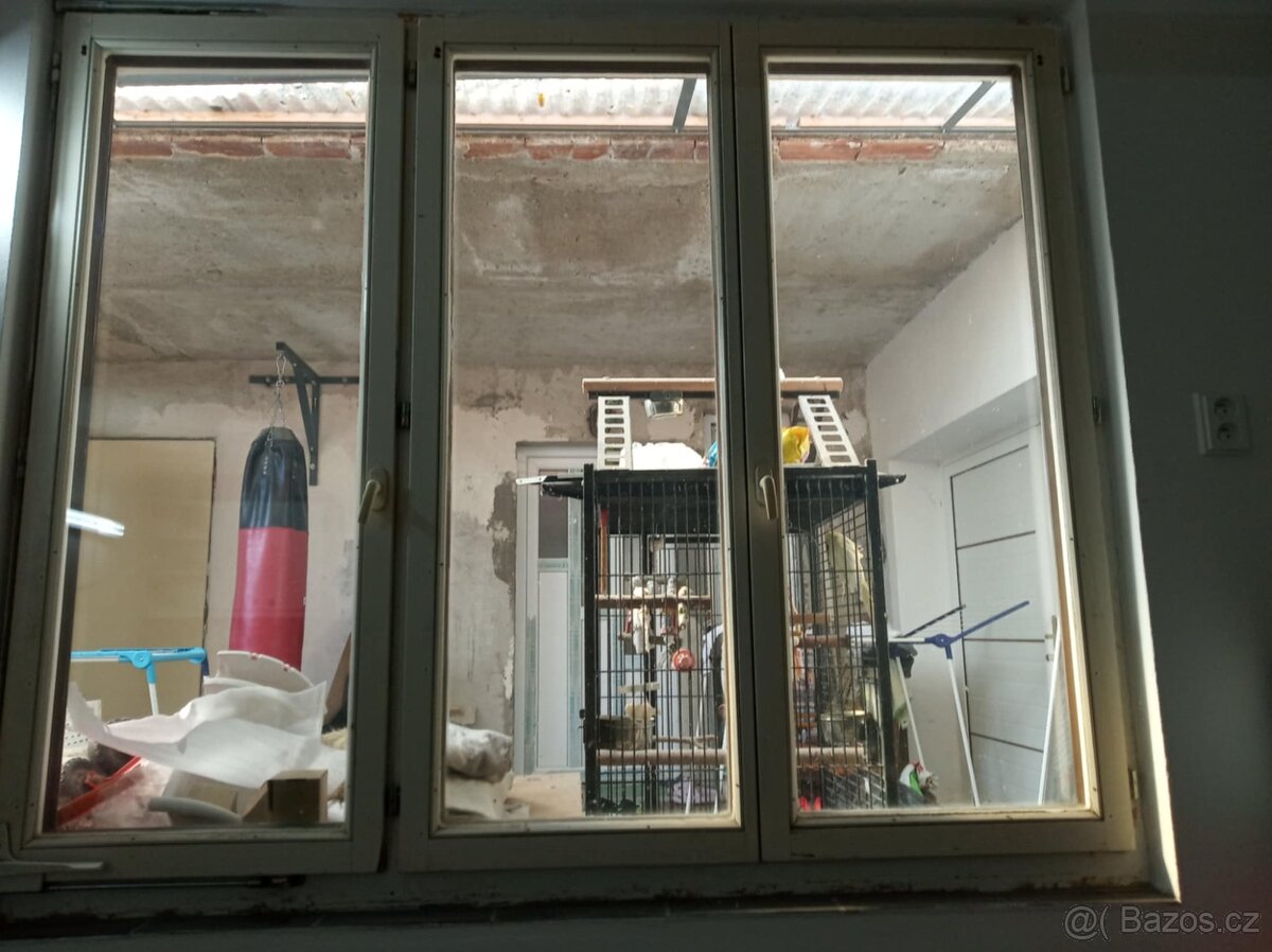 Dřevěná 3dílná okna