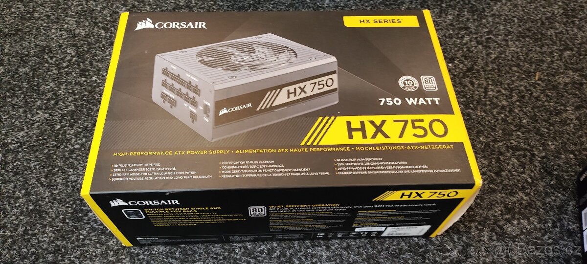 PC zdroj Corsair HX 750 Platinum, modulární