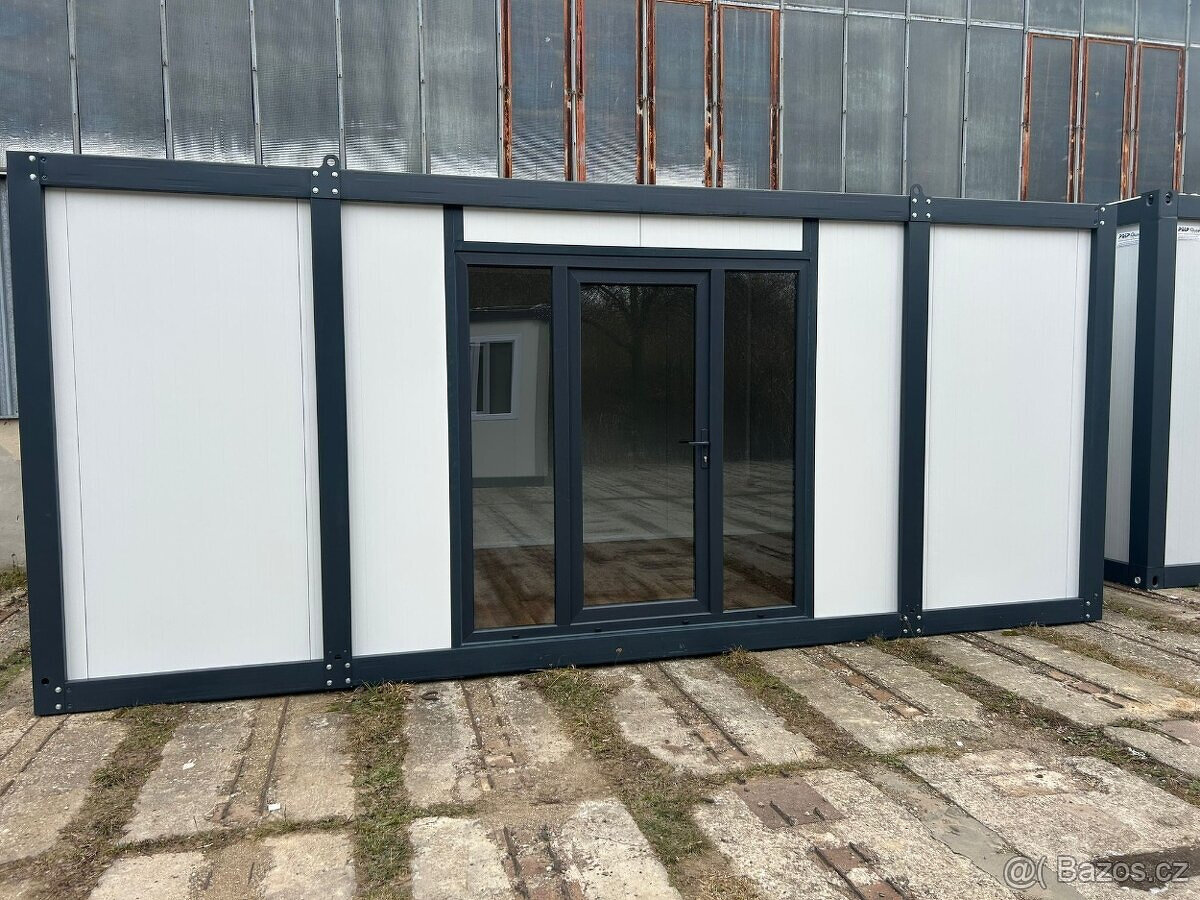 Obytný kontejner PMP Y 3x7 s francouzskými dveřmi