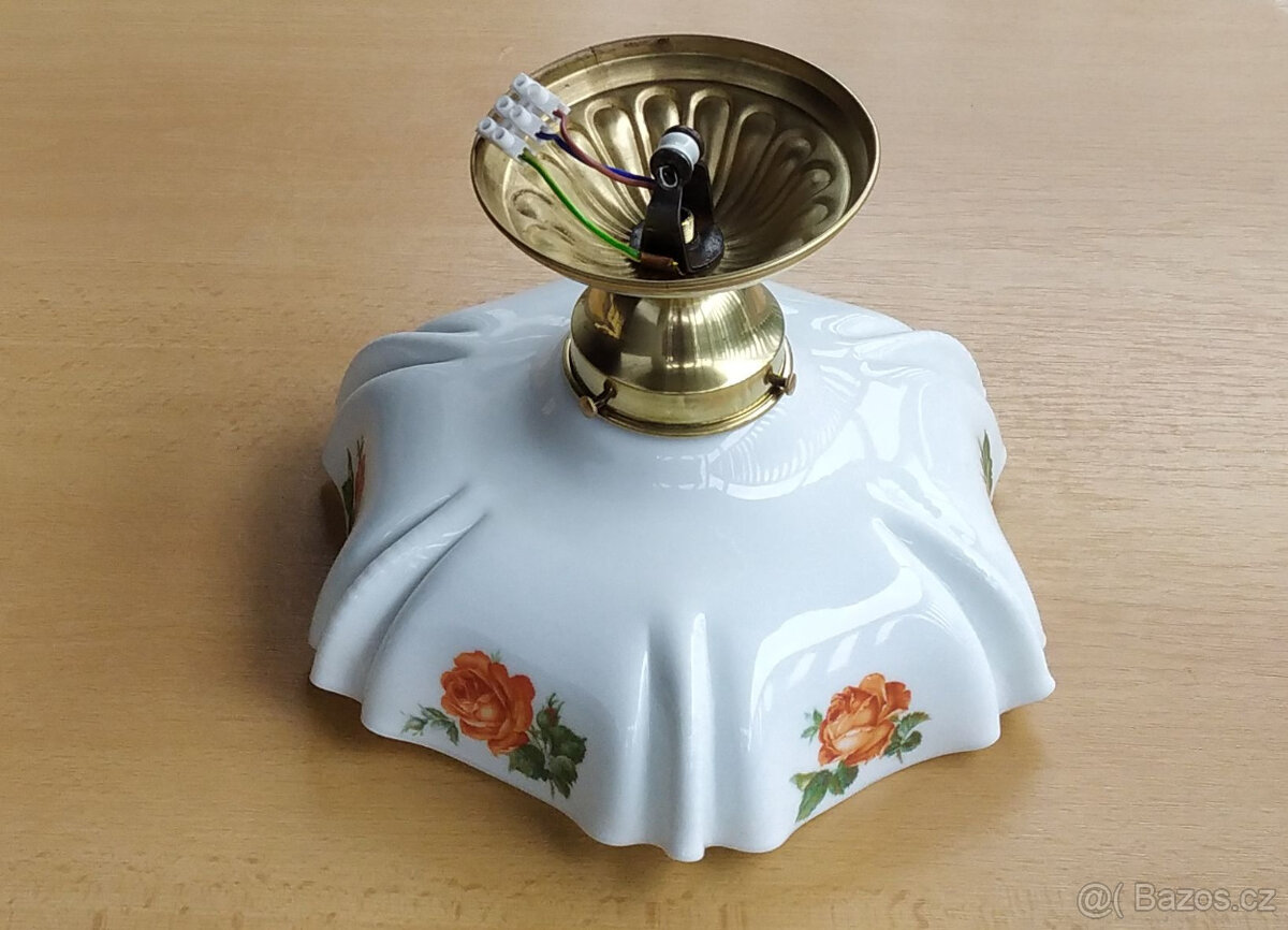 Hezký starý mosazný lustr / stropnice