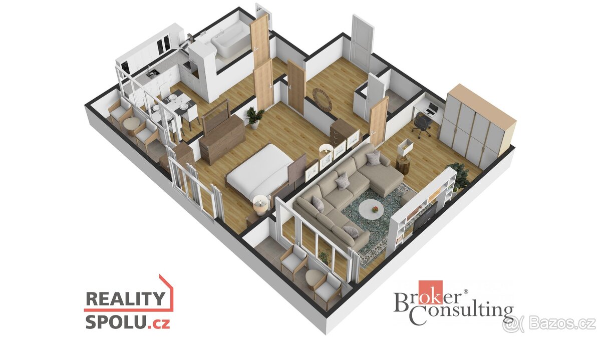 Prodej, byty/2+1, 74 m2, 29001 Poděbrady, Nymburk [ID 72494]