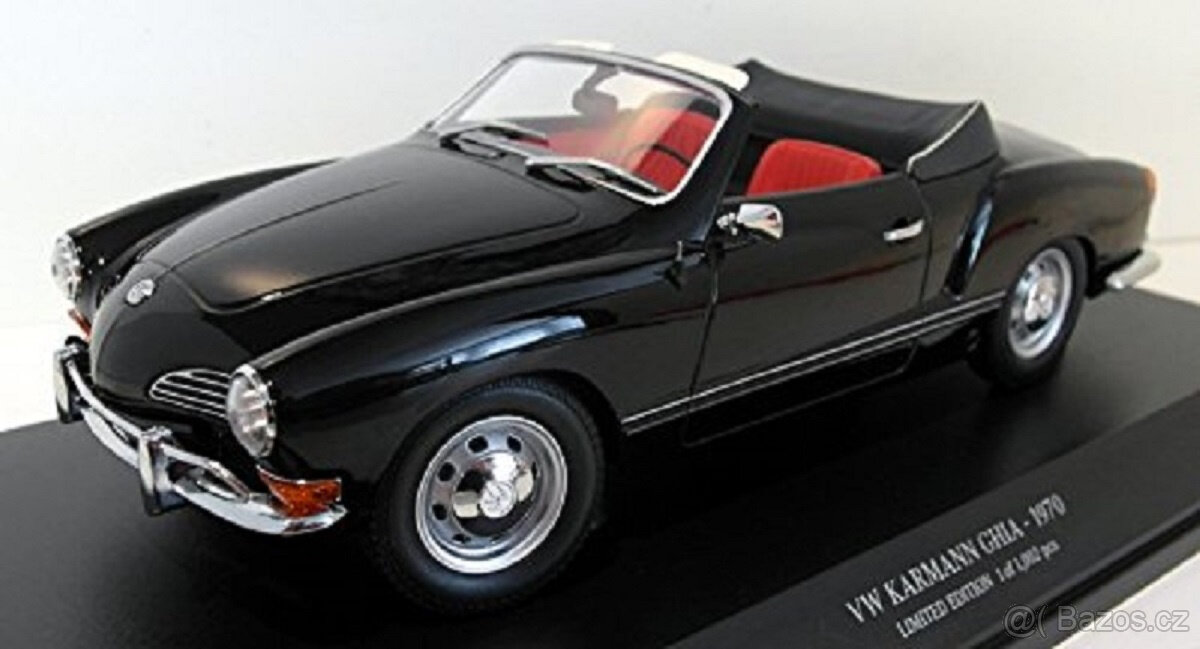 Model 1:18 VW Karmann Ghia Cabriolet 1970 Minichams