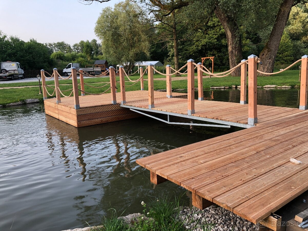 Plovoucí molo 3x4 metry s lávkou, nové.