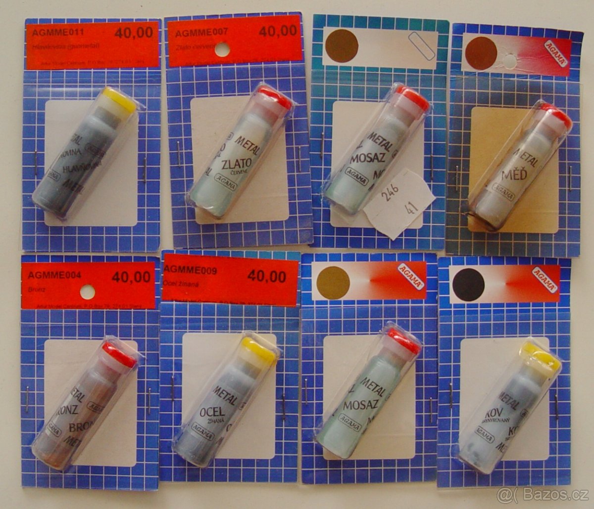 Agama METAL, nové 8 kusů + ředidla