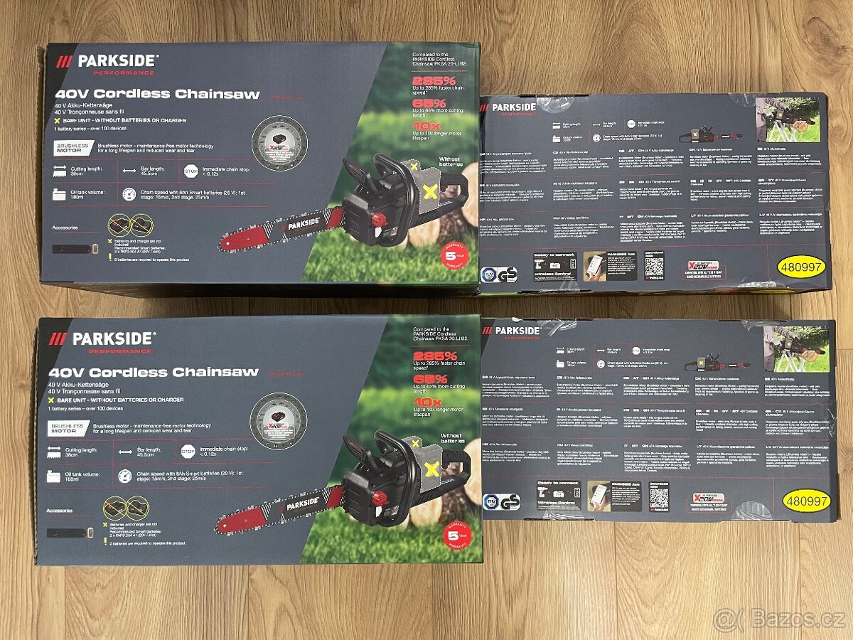 Parkside Performance Aku řetězová pila PPKSA 40-Li B2 - Nova