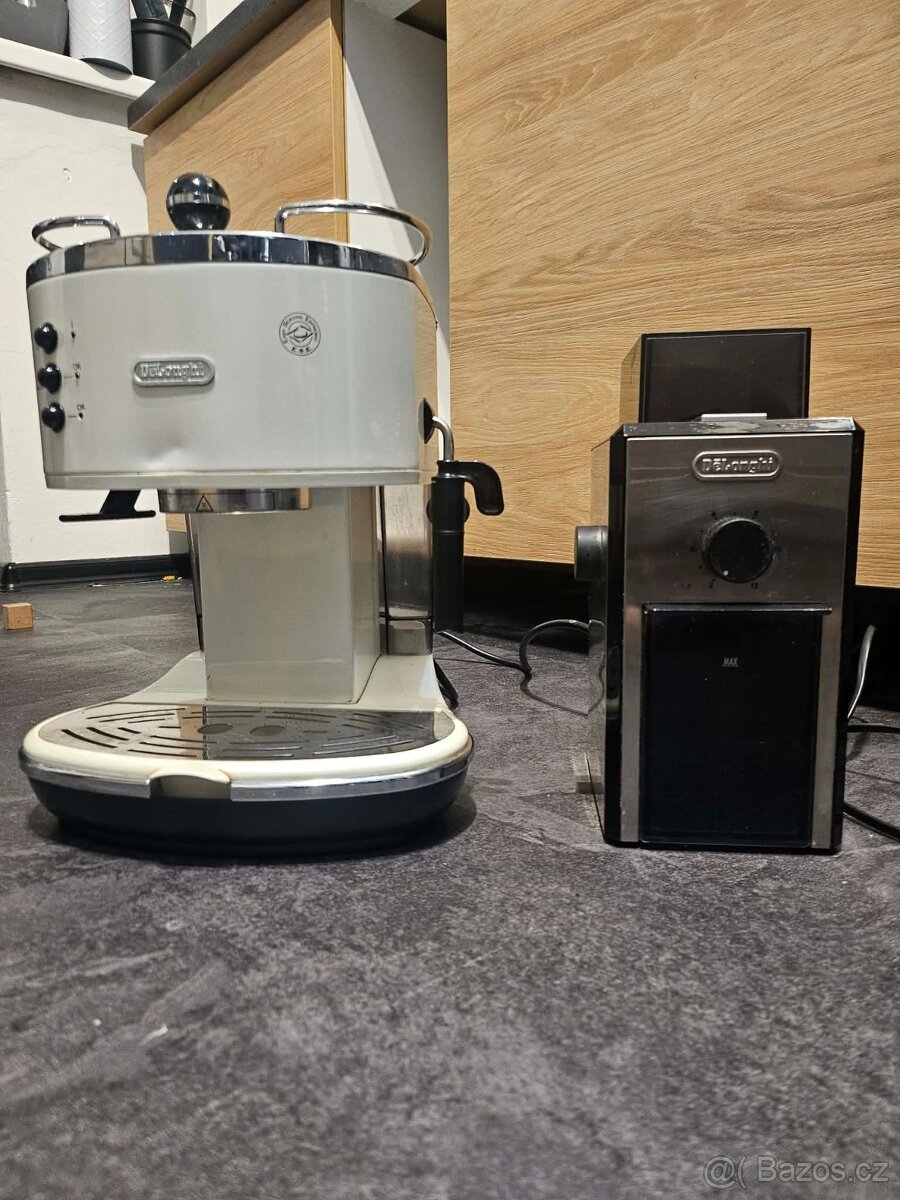 Delonghi kávovar + mlýnek
