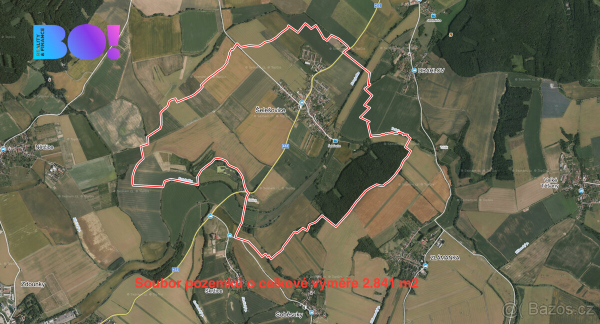 Prodej pole, 2841 m², Šelešovice