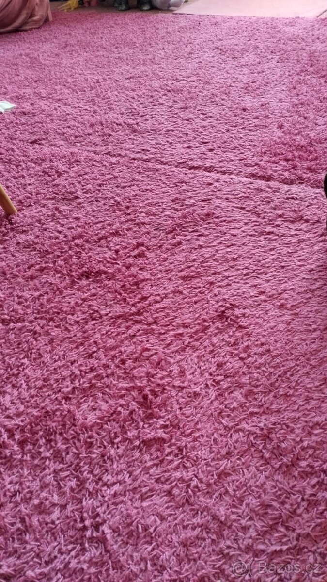 Koberec SHAGGY růžový 290x200cm - 2ks /KOMPLET/