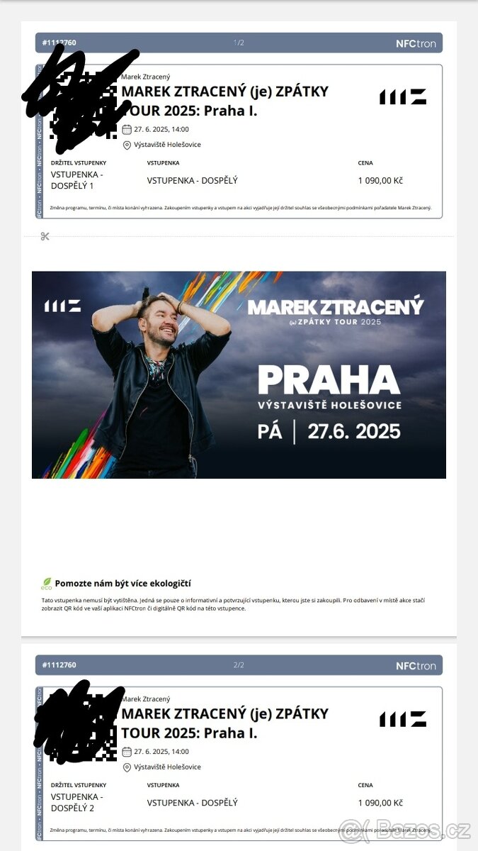 Marek Ztracený: Vstupenky