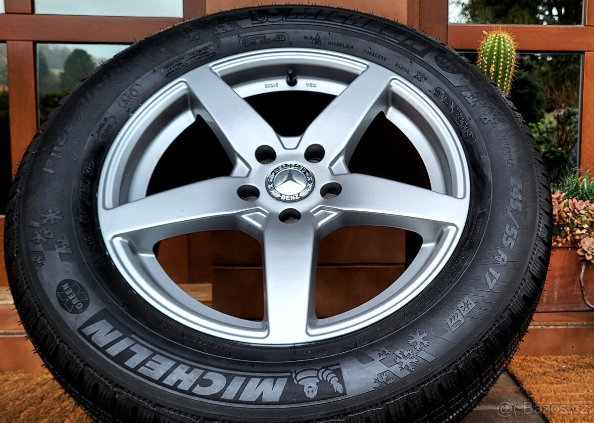 zimné alu R17 5x112 Mercedes S, + pneu Michelin 245/55, 0 km