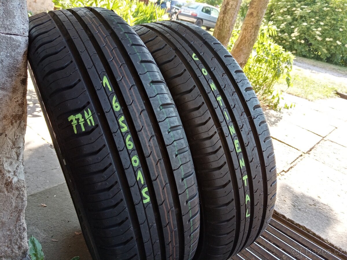 Letní pneu 2kusy 165/60/15 vzorek 100% CONTINENTAL - dobírka