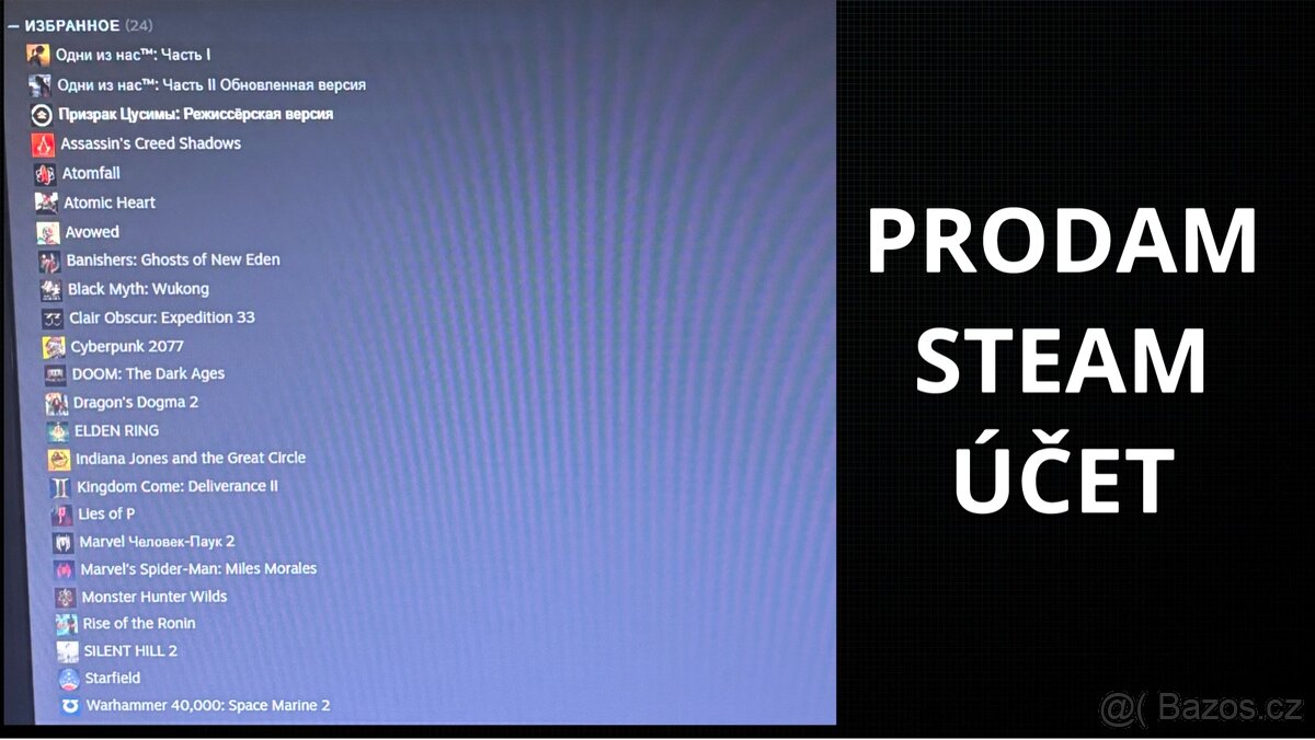 Prodám S. účet , VŠE NOVÉ HRY