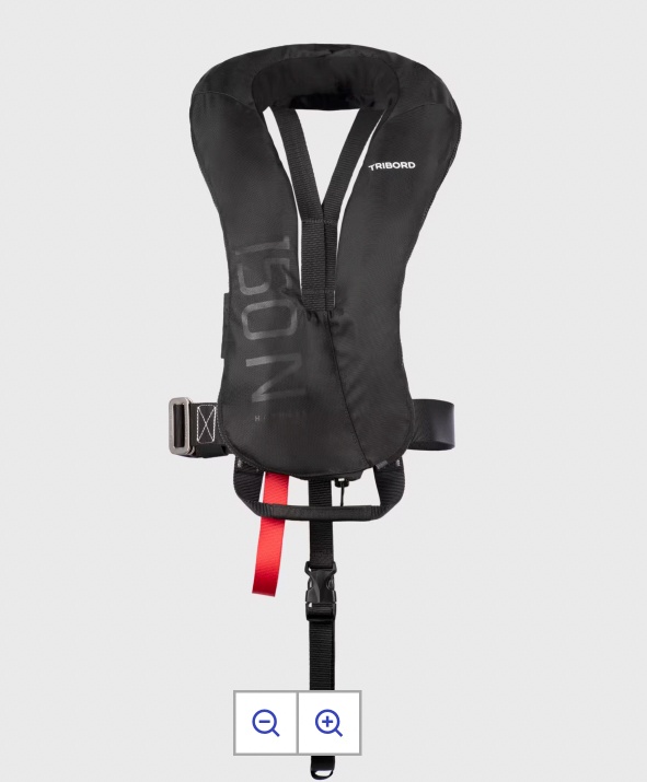 (NOVA) TRIBORD Záchranná vesta LJ 150 Air černá DECATHLON