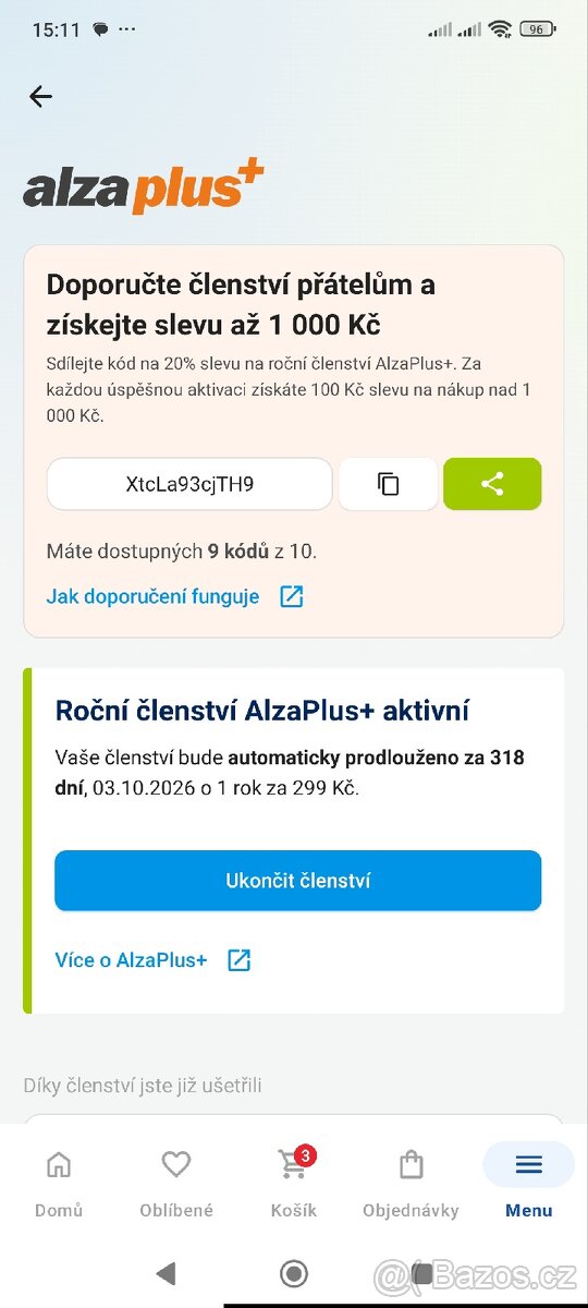 20% sleva na AlzaPlus účet