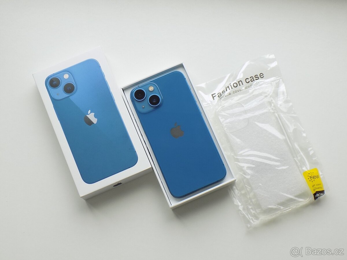 Apple iPhone 13 mini 256GB Modrý - ZÁRUKA - 100% BATERIE
