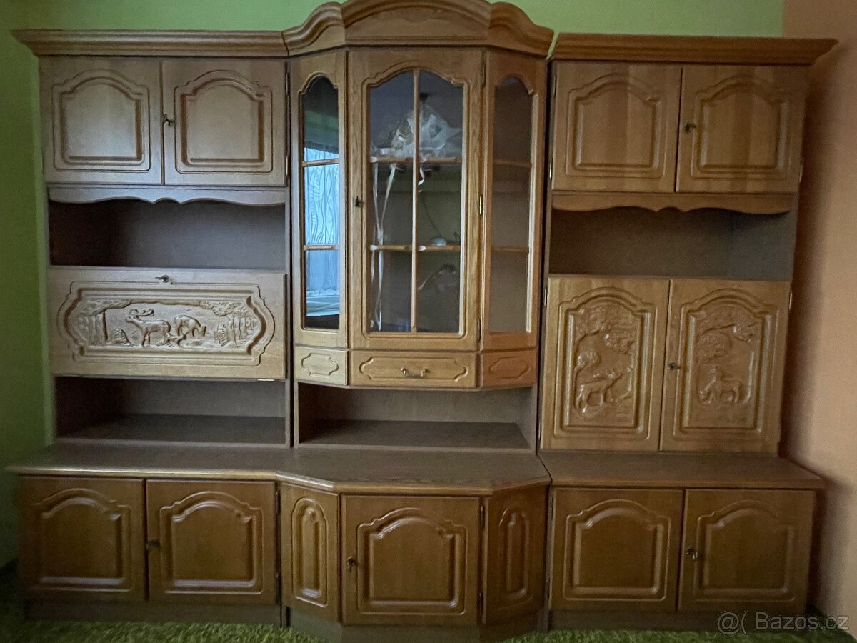 Rustikální obývací stěna