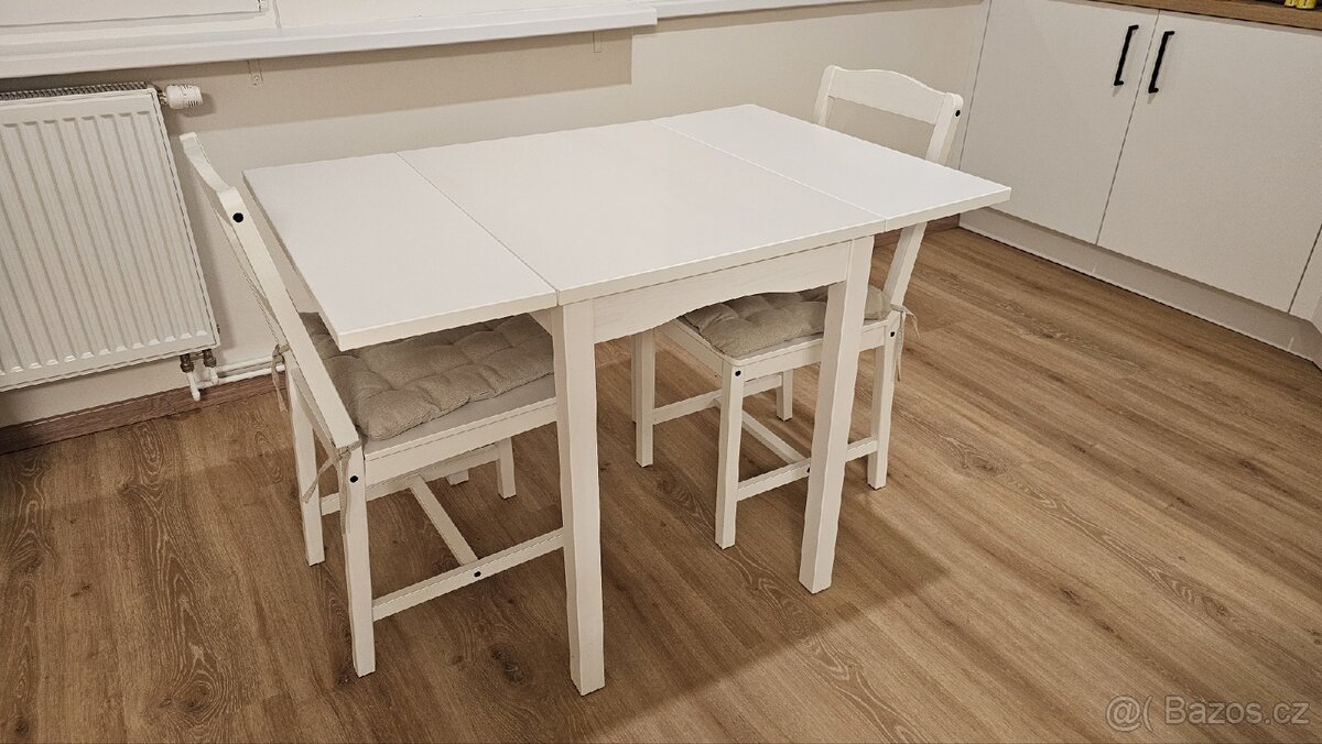 Rozkládací stůl Hauga IKEA + 2 židle