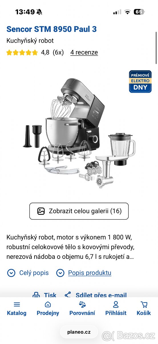 Sencor STM 8950 Paul 3 - Kuchynsky robot