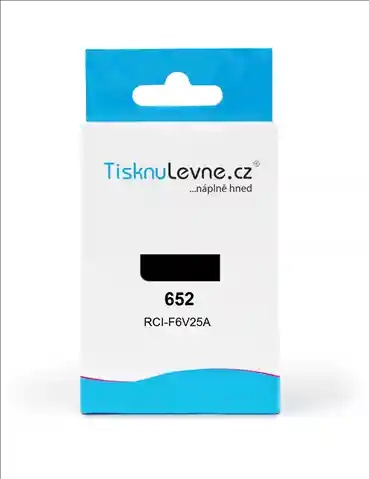 Nová cartridge TisknuLevne.cz č. 652 - F6V25A 20 ml (Černá)