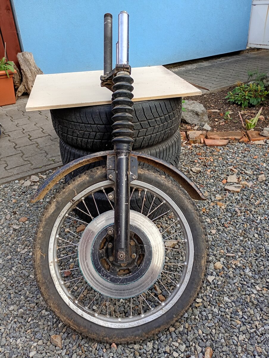Mz 150 přední teleskopická vidlice+kolo