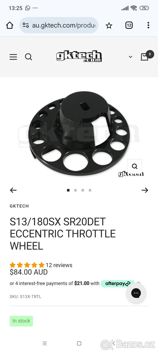 Ovládání škrtí klapky Nissan 200sx