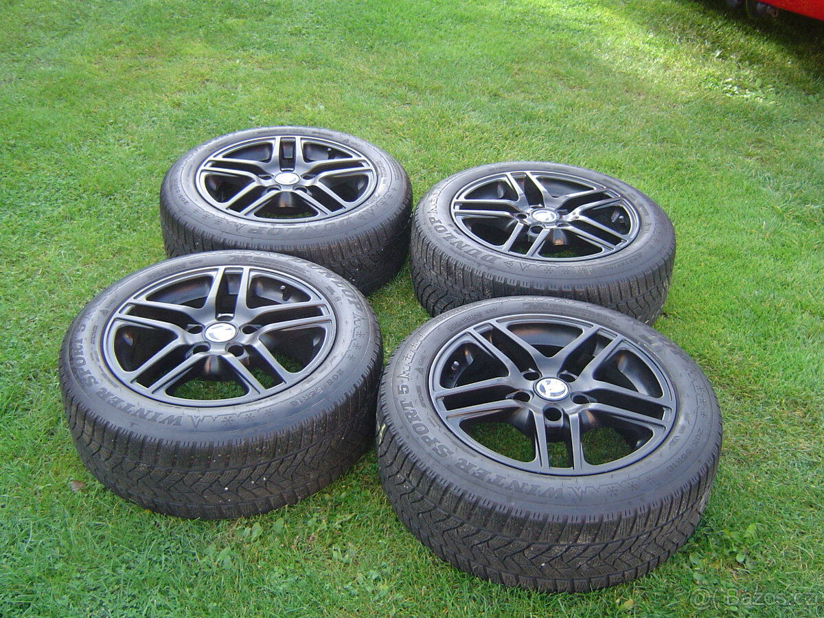 4XZIMNÍ HLINÍKOVÁ KOLA ŠKODA OCTAVIA III,II 205/55 R16