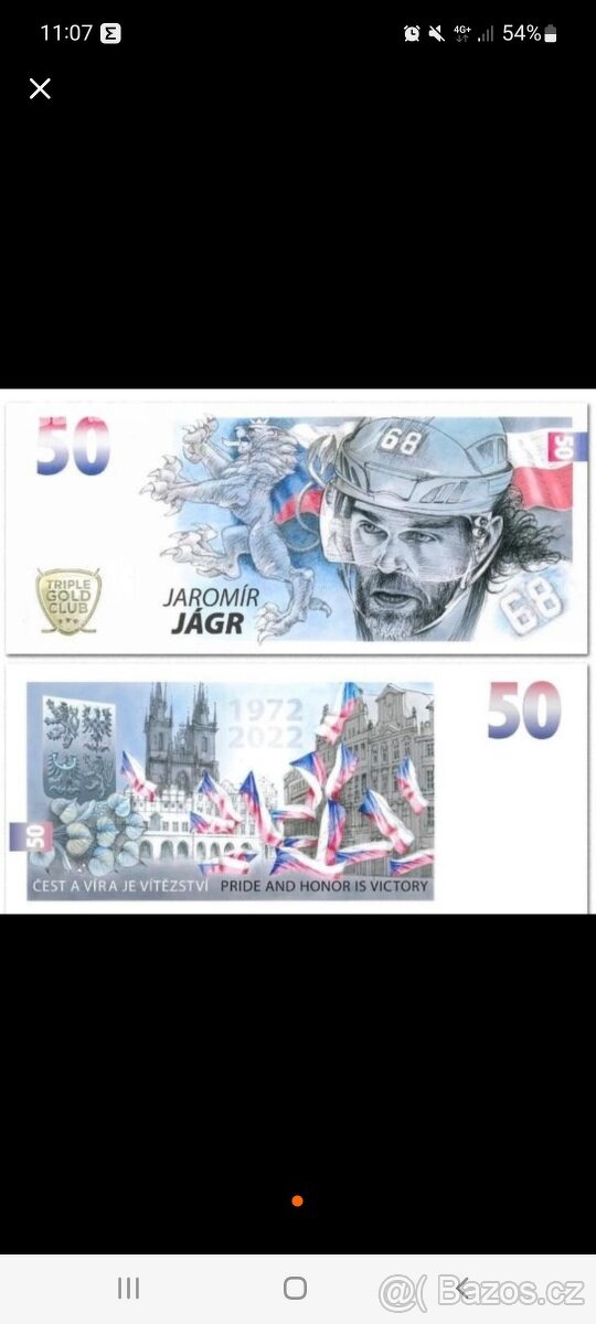 bankovka Jaromír Jágr A01.....
