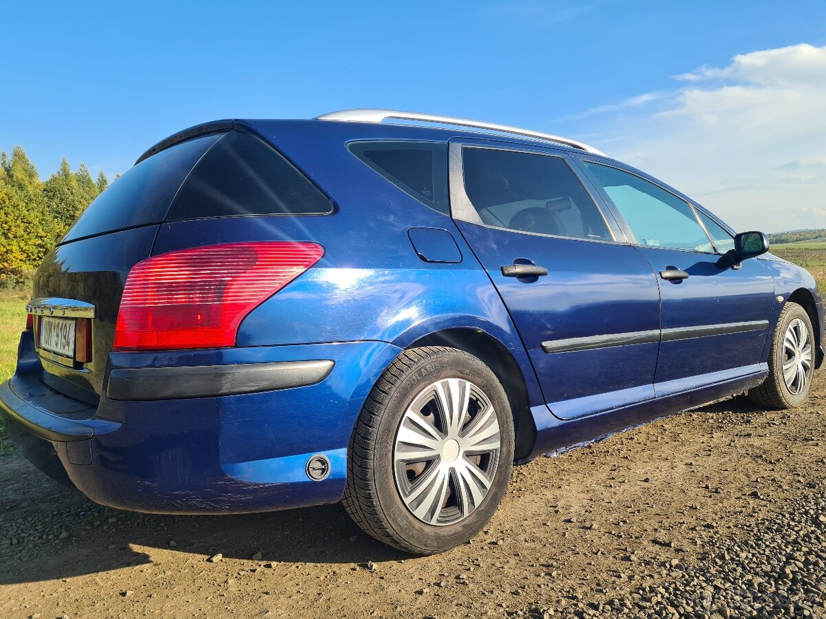 Peugeot 407 SW LPG 2.0 100kw,,bez koroze,Polokůže