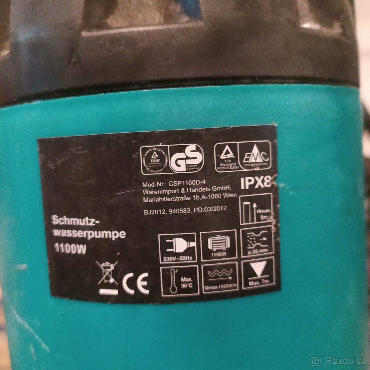 Ponorné čerpadlo 1100W