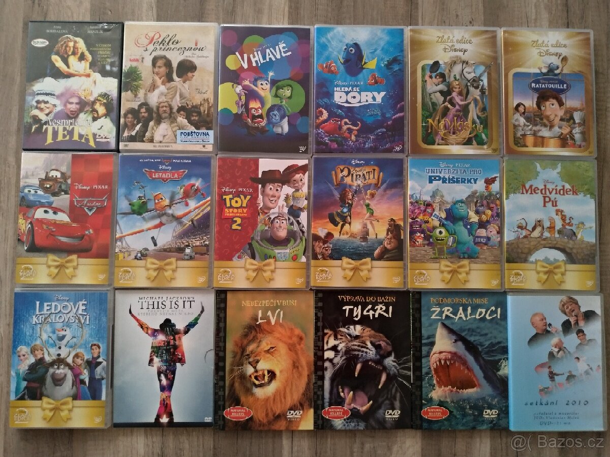 DVD filmy, dokumenty, pohádky a CD hudba original