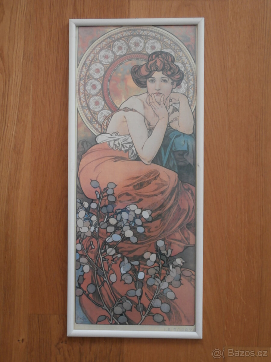 ALFONS MUCHA obraz, plakát TOPAZ
