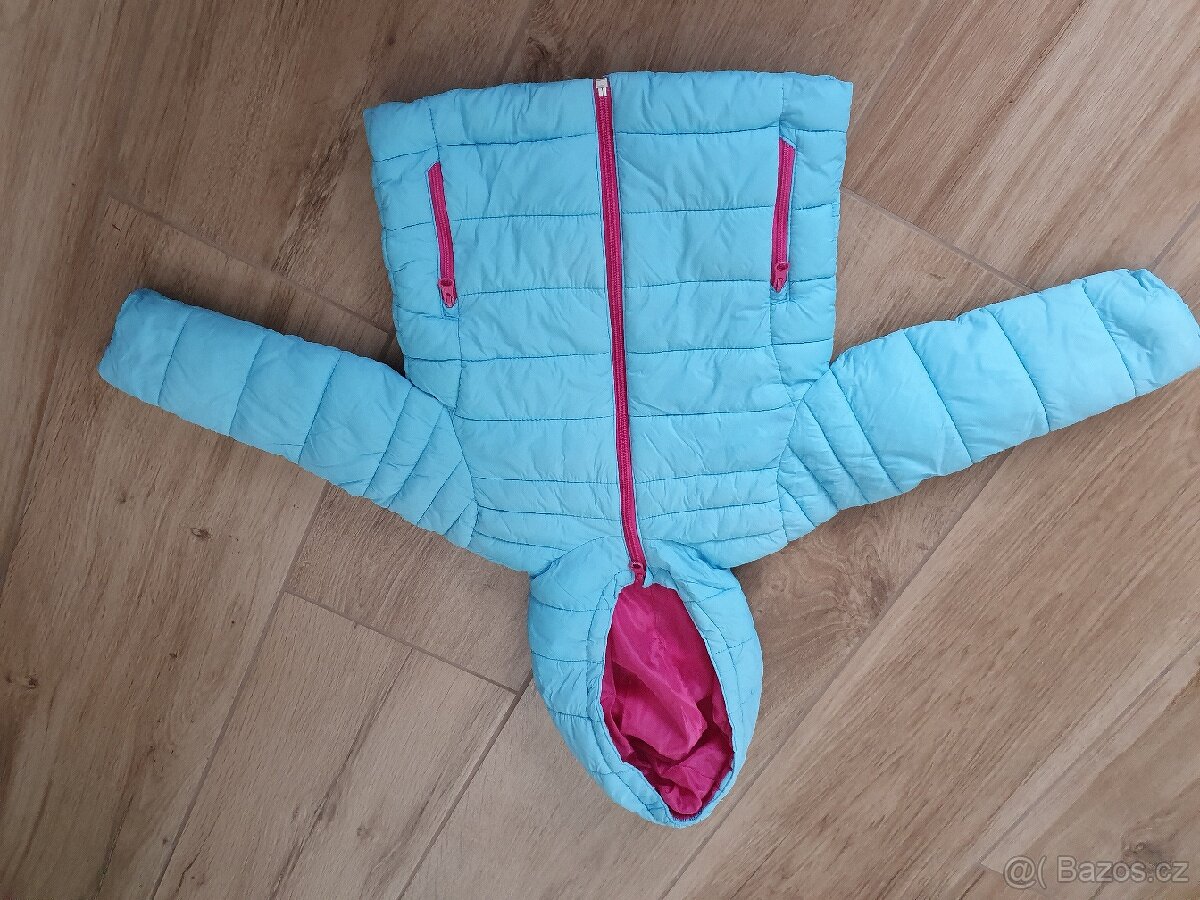 Zimní/podzimní bunda modro - růžová vel 92