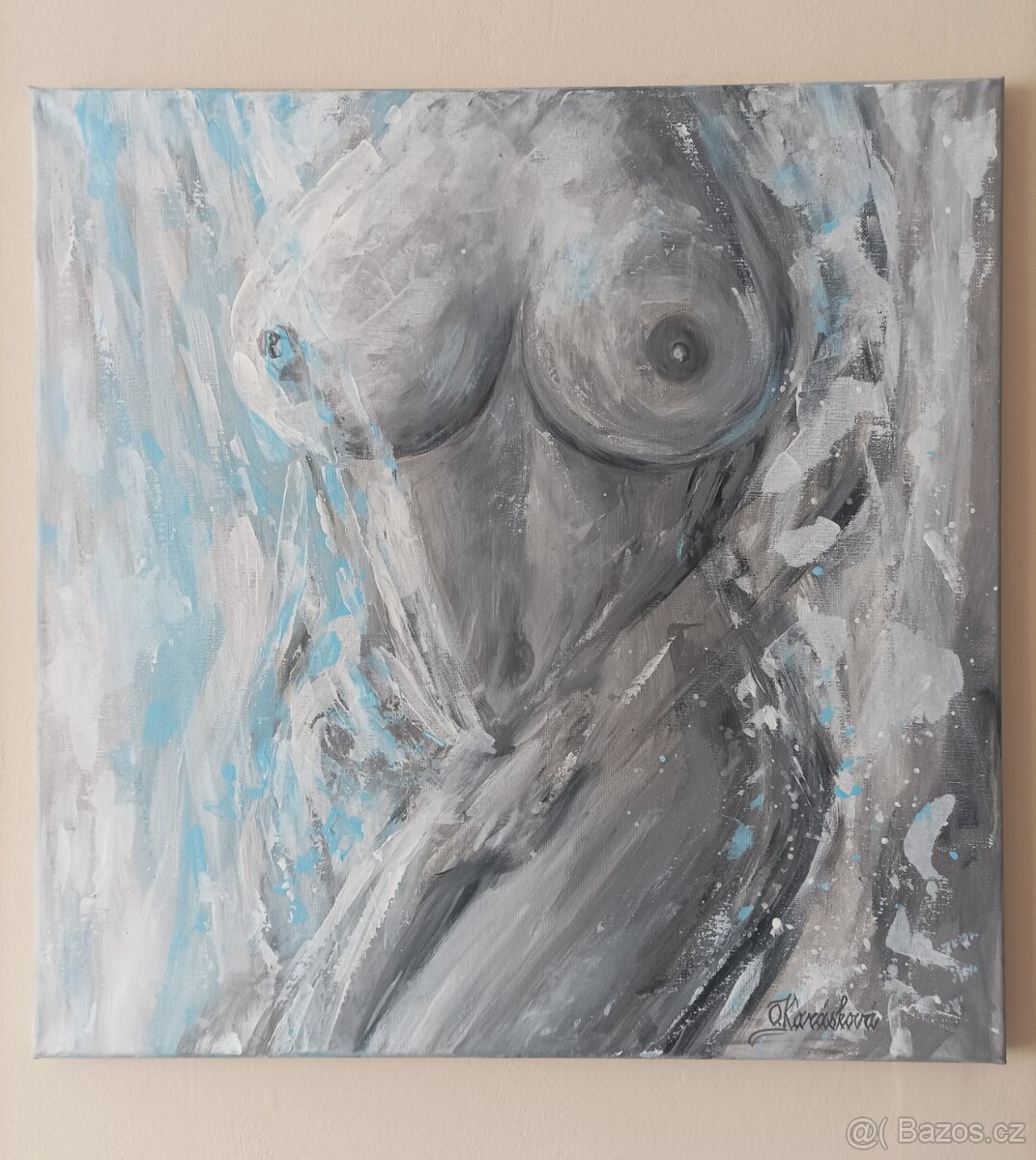 Obraz 50x50, akt, DOPRAVA ZDARMA