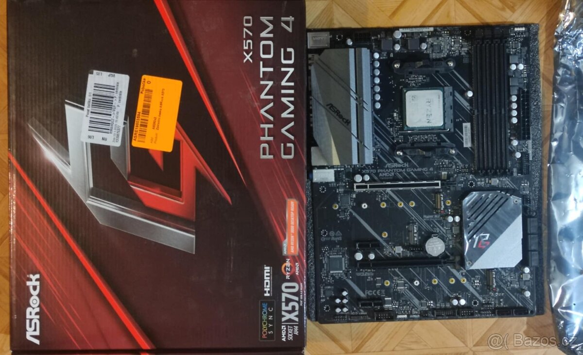 nepoužitá ASRock X570 AM4 až DDR4-6000 PCIE 4.0 M.2 NVMEx4