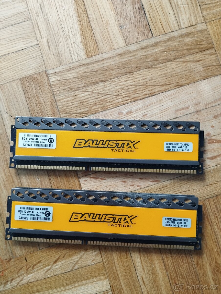 Crucial 16GB KIT DDR3 1866MHz CL9 Ballistix Tactical