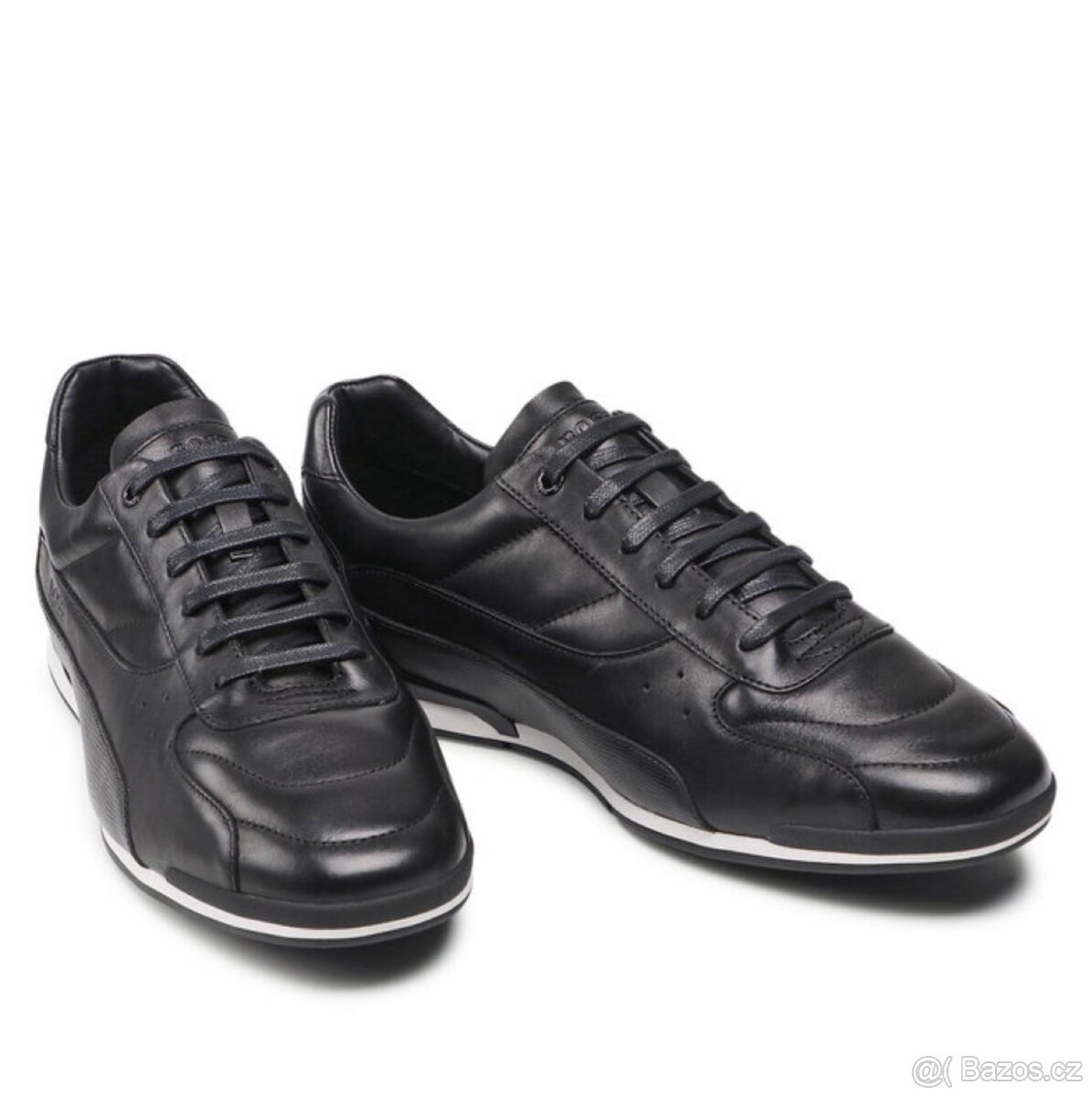 Pánské jako nové kožené tenisky Hugo Boss v. 43