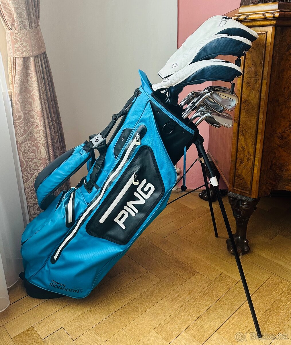 TOP GOLFOVÝ SET PRO LEVÁKA PING TITLEIST COBRA BAG DRIVER