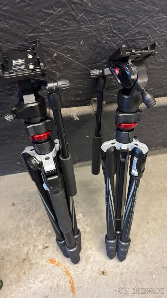 2x Manfrotto Befree LIVE twist, fluidní video hlavy