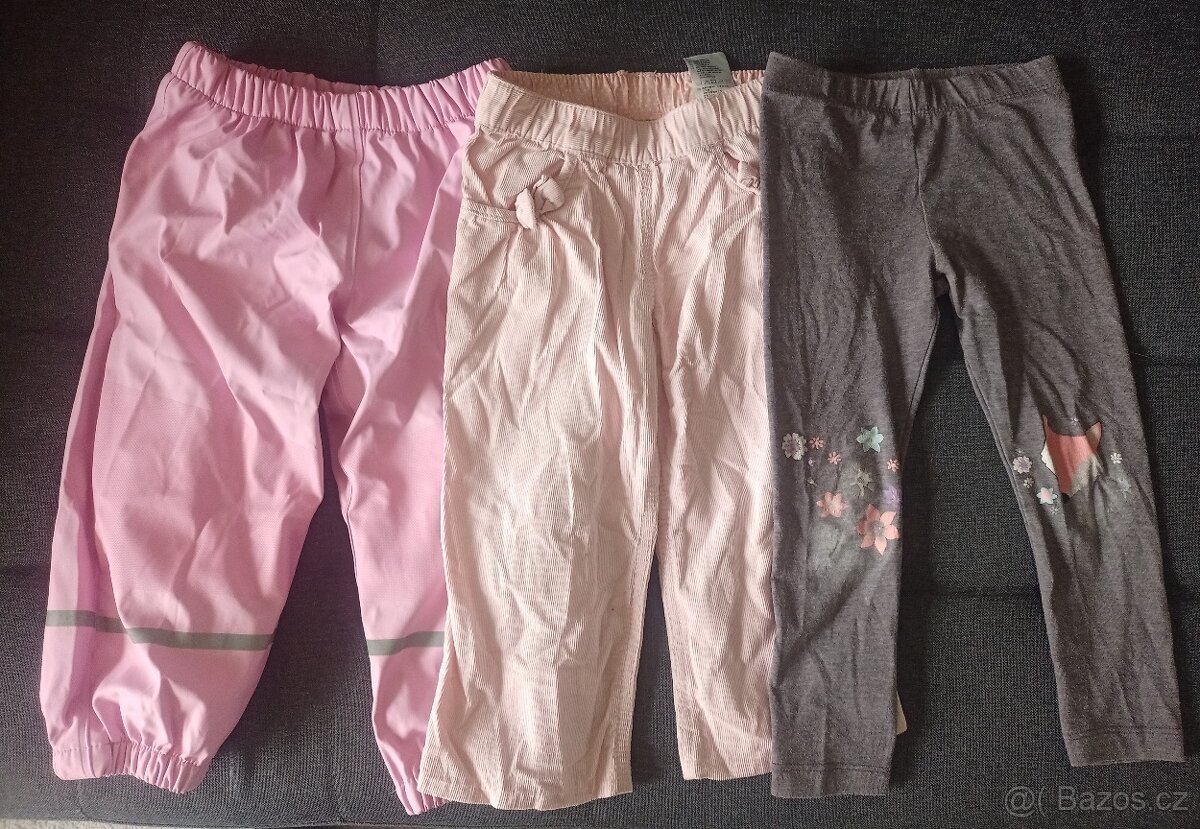 Dívčí legíny manchestry a zimní zateplené kalhoty 12-24 měsí