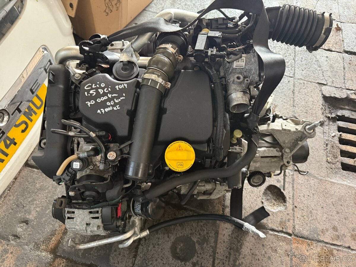 Motor + prevodovka Renault Clio 2014 1.5 DCI 60 kw