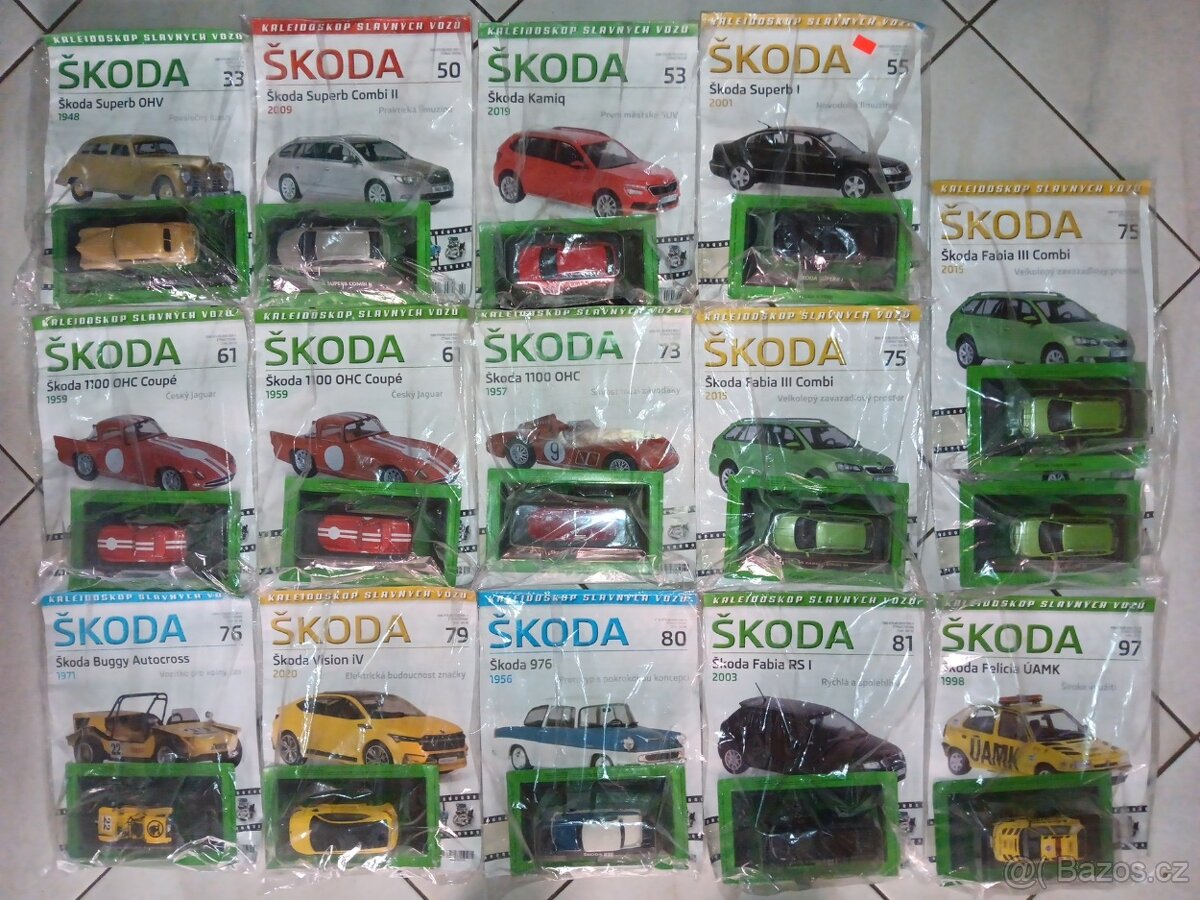 Kaleidoskop vozů Škoda - posledních 15 kusů za nákup
